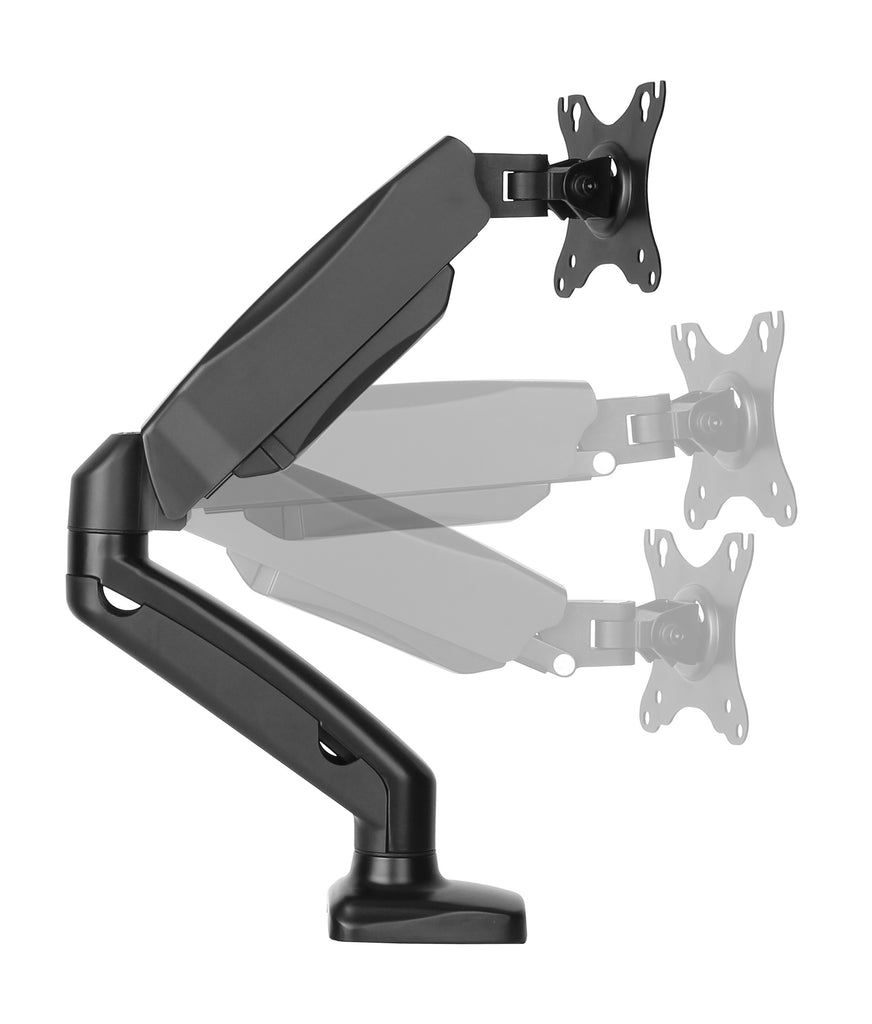 Furna Single Monitor Gas Spring Long Arm Desk Mount